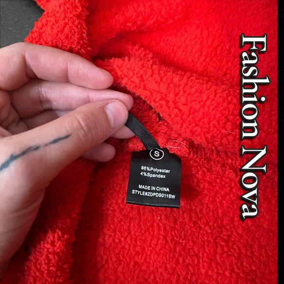 FashionNova Destiny Cozy Soft PJ Robe Set – Red – Size Small – Pre-Owned Good Co - Picture 3 of 6